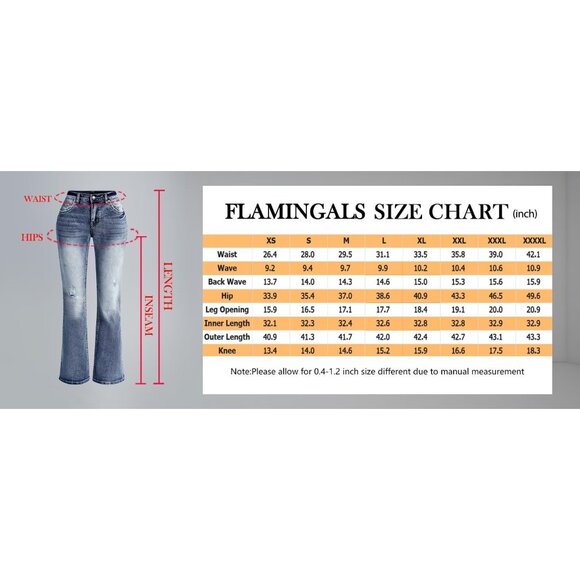 Boot Cut Jeans Women Stretch Tummy Control Denim Pants Tummy Toning - Picture 7 of 7